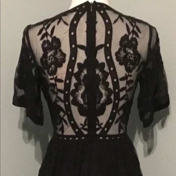 Black Boho Festival Lace Maxi Dress. Festival time - Picture 7 of 7